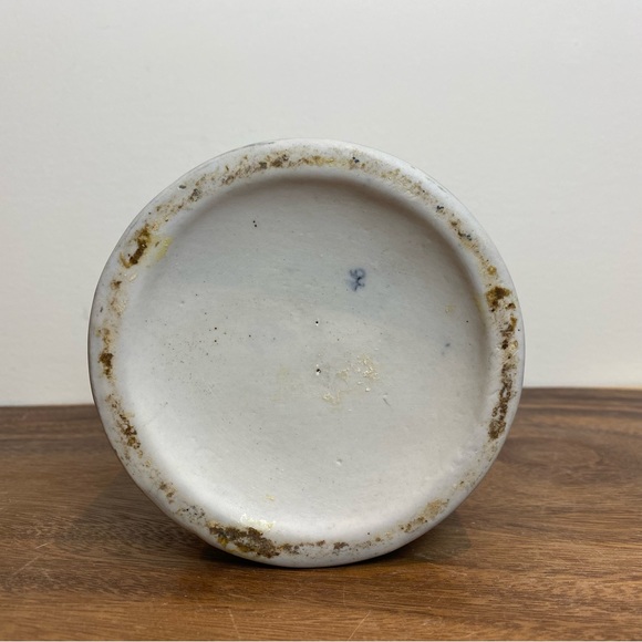 Dark Floral Asian Vase with Handles, Traditional style - Picture 8 of 10